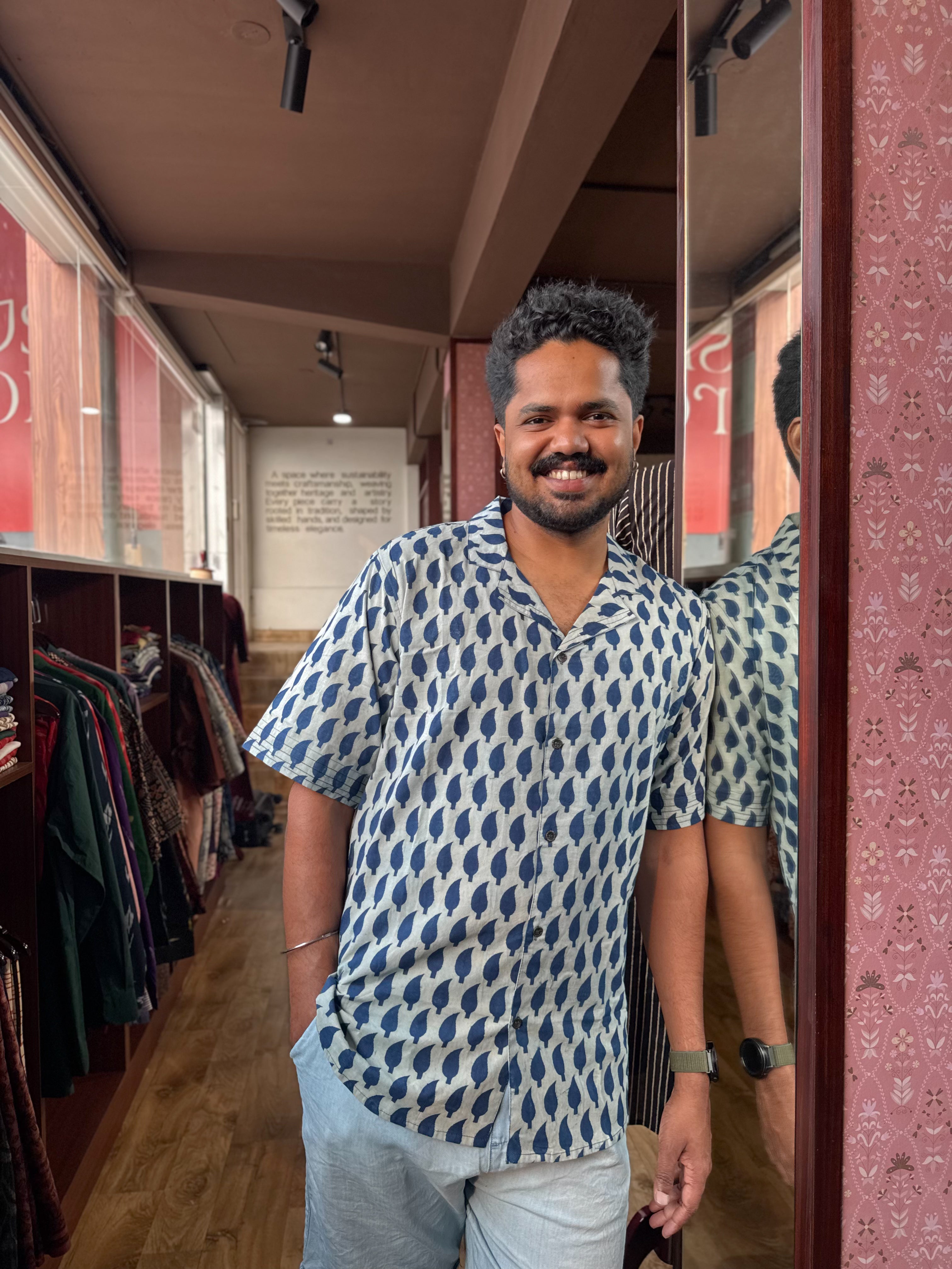 MANGO INDIGO SHIRTS 